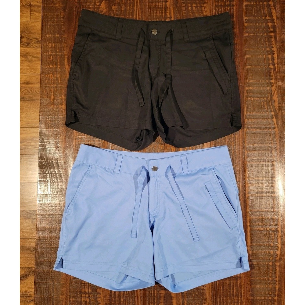 Magellan women's Shorts Medium - 2 Pair Lot, Black & Blue. Hiking. Outdoors.